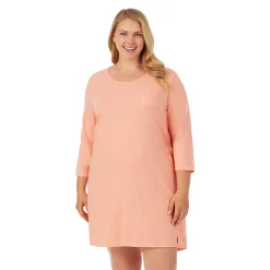 Plus Size Cuddl Duds® Essentials Long Sleeve Sleepshirt -Kohl's store 2594845 Coral Heather