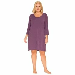 Plus Size Cuddl Duds® Essentials Long Sleeve Sleepshirt -Kohl's store 2594845 Plum