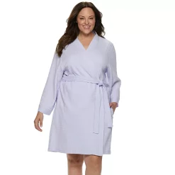 Plus Size Croft & Barrow® Waffle-Knit Kimono Robe 12 Plus Size Croft & Barrow® Waffle-Knit Kimono Robe -Kohl's store 2668341 Purple