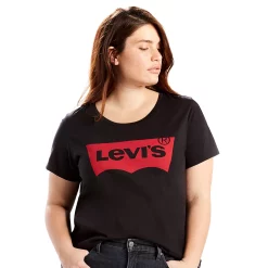 Plus Size Levi's® Logo Perfect Tee 19 Plus Size Levi's® Logo Perfect Tee -Kohl's store 2880489 Batwing Jet Black