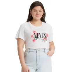 Plus Size Levi's® Logo Perfect Tee 14 Plus Size Levi's® Logo Perfect Tee -Kohl's store 2880489 Cactus Flower White
