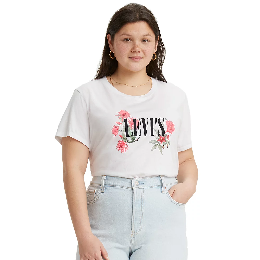 Plus Size Levi's® Logo Perfect Tee 4 Plus Size Levi's® Logo Perfect Tee - Image 4