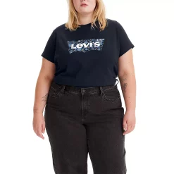 Plus Size Levi's® Logo Perfect Tee 21 Plus Size Levi's® Logo Perfect Tee -Kohl's store 2880489 Floral Nightwatch Blue