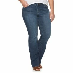 Juniors' Plus Size SO® Bootcut Jeans -Kohl's store 2898457 Dark Wash Denim