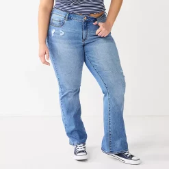 Juniors' Plus Size SO® Bootcut Jeans -Kohl's store 2898457 Light