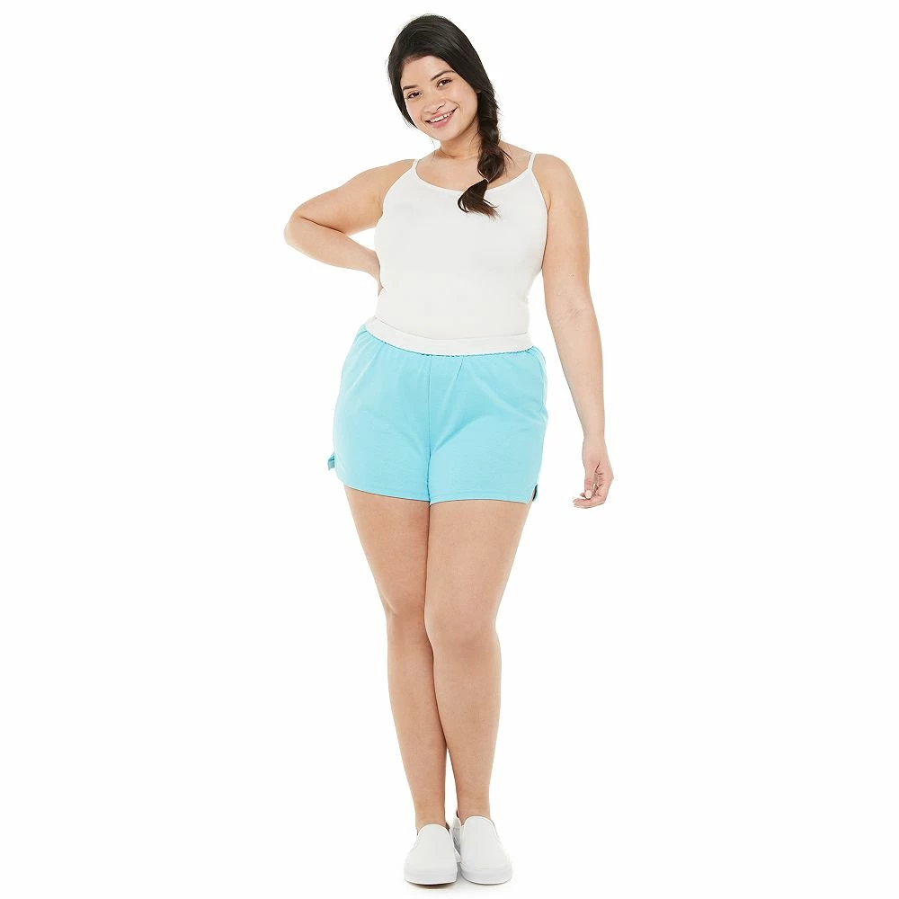Juniors' Plus Size Soffe Curves Classic Shorts 9 Juniors' Plus Size Soffe Curves Classic Shorts - Image 9