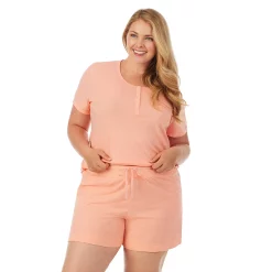 Plus Size Cuddl Duds Essentials Pajama Tee & Pajama Boxers Sleep Set -Kohl's store 3034455 ALT2