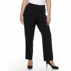 Plus Size Croft & Barrow® Curvy Fit Trouser Pants -Kohl's store 3035907 Black