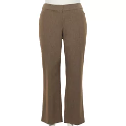 Plus Size Croft & Barrow® Curvy Fit Trouser Pants -Kohl's store 3035907 Heather Taupe