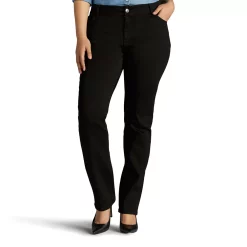 Plus Size Lee® Flex Motion Straight-Leg Jeans -Kohl's store 3100229 Black