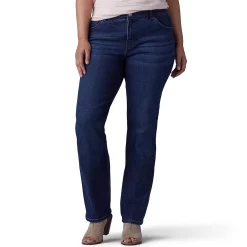 Plus Size Lee® Flex Motion Straight-Leg Jeans