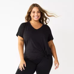 Juniors' Plus Size SO® Oversized Pocket Tee 17 Juniors' Plus Size SO® Oversized Pocket Tee -Kohl's store 3328611 Black Luxe