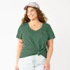 Juniors' Plus Size SO® Oversized Pocket Tee