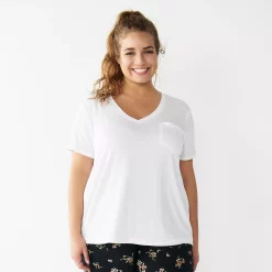 Juniors' Plus Size SO® Oversized Pocket Tee 18 Juniors' Plus Size SO® Oversized Pocket Tee -Kohl's store 3328611 Modern White