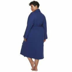 Plus Size Croft & Barrow® Shawl-Collar Waffle Robe -Kohl's store 3445495 ALT