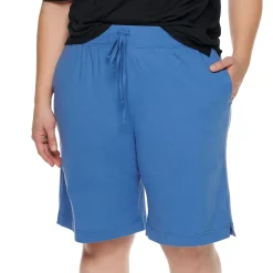 Plus Size Jockey® Everyday Essentials Bermuda Pajama Shorts -Kohl's store 3618199 Blue