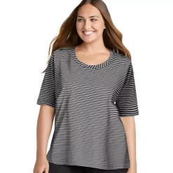 Plus Size Jockey® Everyday Essentials Pajama Tee -Kohl's store 3618210 Charcoal Stripe