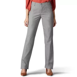 Women's Lee® Wrinkle-Free Relaxed Fit Straight-Leg Pants -Kohl's store 3811392 Ash Heather
