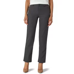 Women's Lee® Wrinkle-Free Relaxed Fit Straight-Leg Pants -Kohl's store 3811392 Charcoal Heather