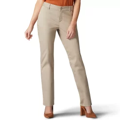 Women's Lee® Wrinkle-Free Relaxed Fit Straight-Leg Pants -Kohl's store 3811392 Flax