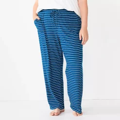 Plus Size Sonoma Goods For Life® Knit Pajama Pants 18 Plus Size Sonoma Goods For Life® Knit Pajama Pants -Kohl's store 4212360 Blue Snuggle Stripe
