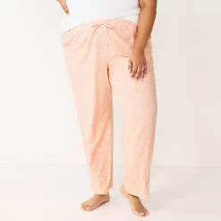 Plus Size Sonoma Goods For Life® Knit Pajama Pants 13 Plus Size Sonoma Goods For Life® Knit Pajama Pants -Kohl's store 4212360 Peach Animal