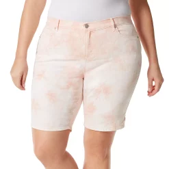 Plus Size Gloria Vanderbilt Midrise Bermuda Shorts