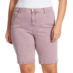Plus Size Gloria Vanderbilt Midrise Bermuda Shorts -Kohl's store 4275306 Rosewood Cotton Candy