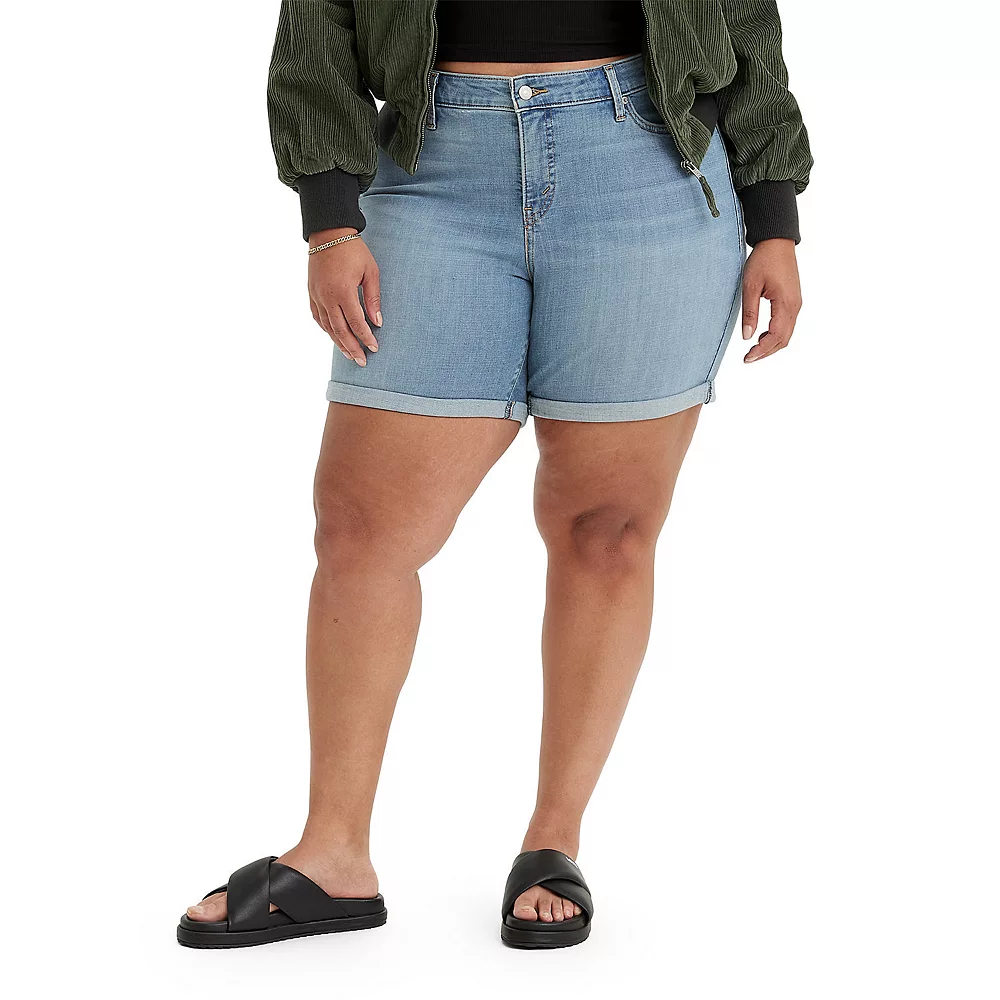 Plus Size Levi's® Mid-Length Jean Shorts 8 Plus Size Levi's® Mid-Length Jean Shorts - Image 8