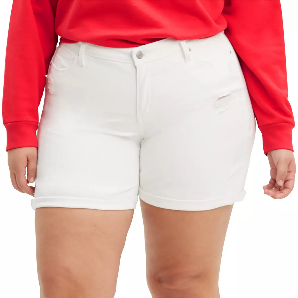 Plus Size Levi's® Mid-Length Jean Shorts 3 Plus Size Levi's® Mid-Length Jean Shorts - Image 3