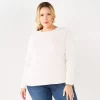 Plus Size Croft & Barrow® Essential Crewneck Long Sleeve Tee