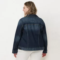 Plus Size LC Lauren Conrad Jean Jacket 5 Plus Size LC Lauren Conrad Jean Jacket -Kohl's store 4670315 ALT