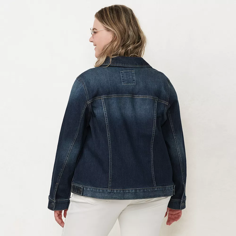 Plus Size LC Lauren Conrad Jean Jacket 3 Plus Size LC Lauren Conrad Jean Jacket - Image 3