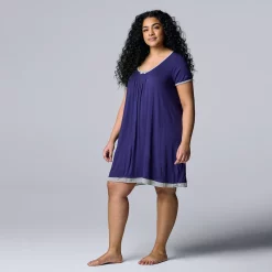 Plus Size Simply Vera Vera Wang Basic Luxury Sleepshirt
