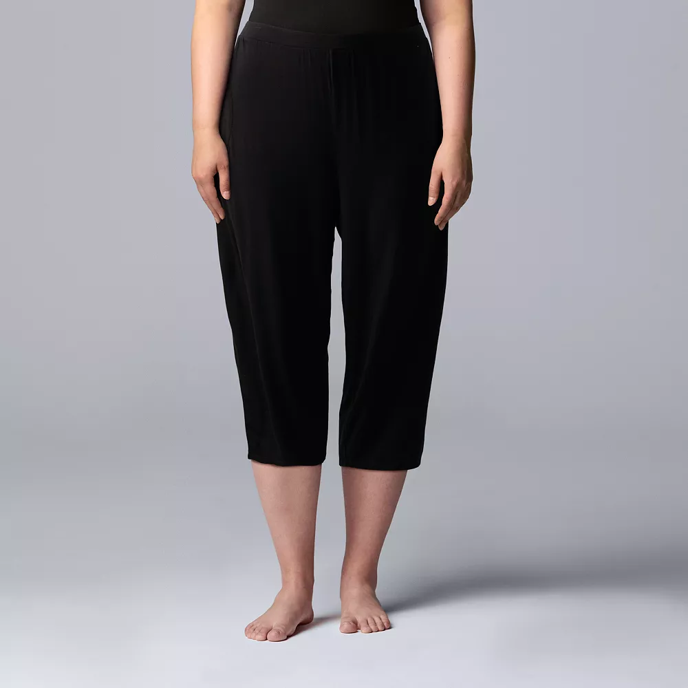 Plus Size Simply Vera Vera Wang Basic Luxury Pajama Capri Pants 1 Plus Size Simply Vera Vera Wang Basic Luxury Pajama Capri Pants