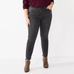 Plus Size Sonoma Goods For Life® Comfortable Favorite Mid-Rise Jeggings -Kohl's store 4916239 Skylane