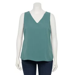 Plus Size Nine West Essential V-Neck Tank -Kohl's store 4952917 Huxley Blue