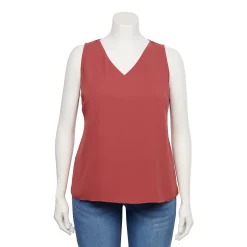 Plus Size Nine West Essential V-Neck Tank -Kohl's store 4952917 Mauve Heirloom