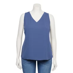 Plus Size Nine West Essential V-Neck Tank -Kohl's store 4952917 Purple Palette