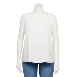 Plus Size Nine West Essential V-Neck Tank -Kohl's store 4952917 White Knight