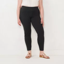 Plus Size LC Lauren Conrad Mid-Rise Leggings 8 Plus Size LC Lauren Conrad Mid-Rise Leggings -Kohl's store 4985858 Black