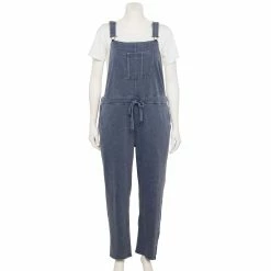 Juniors' Plus Size WallFlower Insta Chill Basic Overalls
