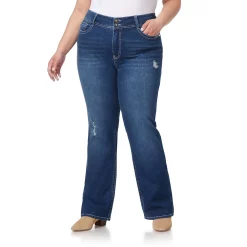Juniors' Plus Size WallFlower Insta Stretch Luscious Curvy Bling Bootcut Jeans -Kohl's store 4986515 Clarke