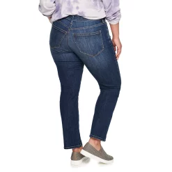 Plus Size Sonoma Goods For Life® Premium Elastic-Waist Midrise Straight-Leg Jeans -Kohl's store 4988856 ALT