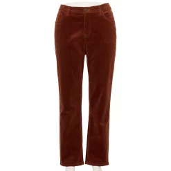 Plus Size Sonoma Goods For Life® Premium Mid-Rise Curvy Straight-Leg Jeans -Kohl's store 4989903 Rustic Orange