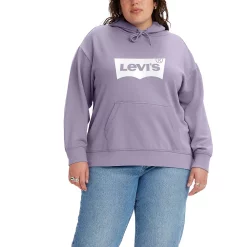 Plus Size Levi's® Logo Graphic Hoodie -Kohl's store 5003788 Iris Purple Batwing