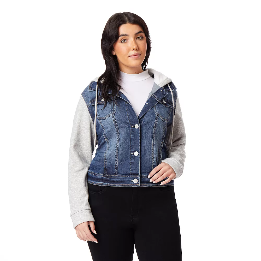 Juniors' Plus Size WallFlower 2fer Dreamer Jacket 2 Juniors' Plus Size WallFlower 2fer Dreamer Jacket - Image 2