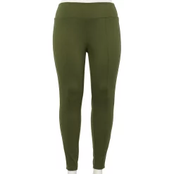Plus Size Nine West Seamed Tummy-Control Ponte Leggings -Kohl's store 5035946 Infantry Olive