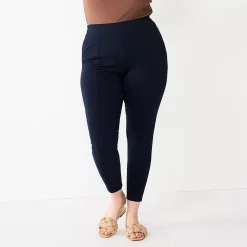 Plus Size Nine West Seamed Tummy-Control Ponte Leggings -Kohl's store 5035946 Sky Captain