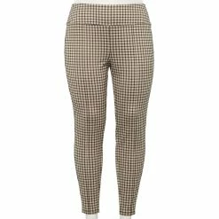 Plus Size Nine West Seamed Tummy-Control Ponte Leggings -Kohl's store 5035946 Tan Plaid